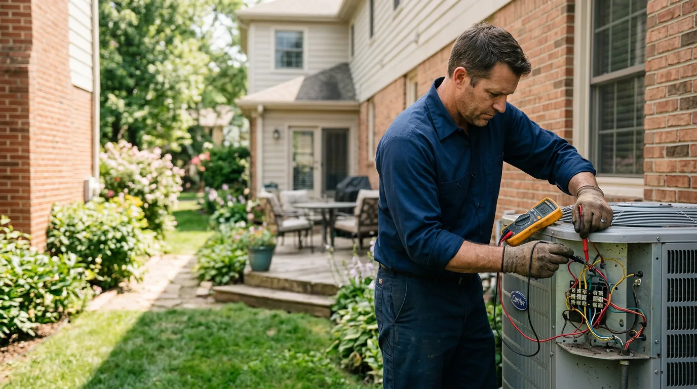 HVAC technician working near Winchester, VA